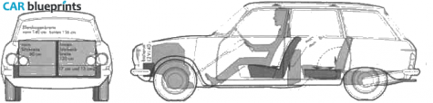 1968 Peugeot 204d Break Wagon blueprint