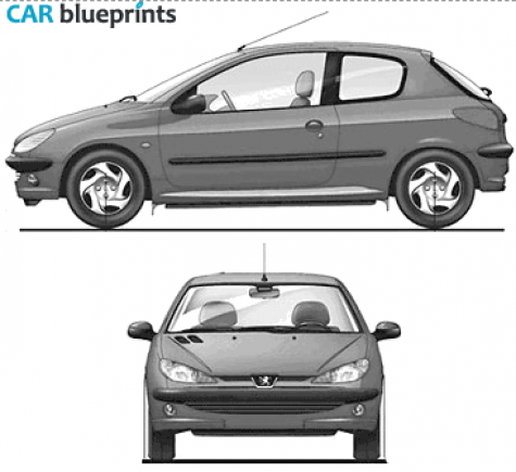 2006 Peugeot 206 3-door Hatchback blueprint