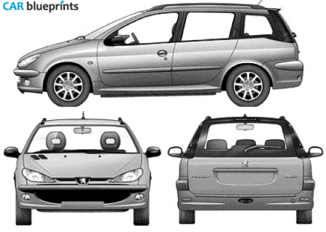 2006 Peugeot 206 Wagon blueprint