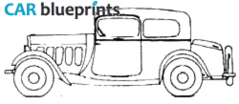 1932 Peugeot 301C Coach BV2 Sedan blueprint