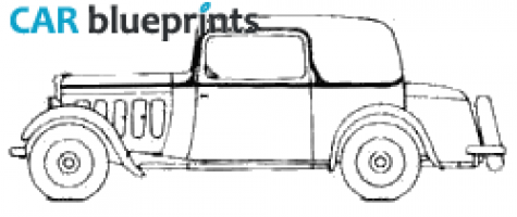 1933 Peugeot 301C Golf CG3 Coupe blueprint