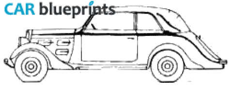 1934 Peugeot 301CR Decapotable Golf CD5 Coupe blueprint