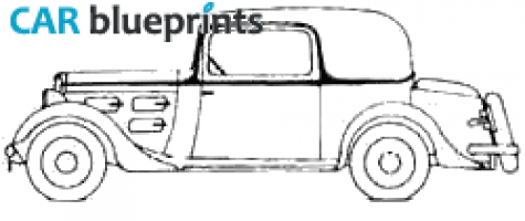 1934 Peugeot 301CR Decapotable Golf CD5 Coupe blueprint