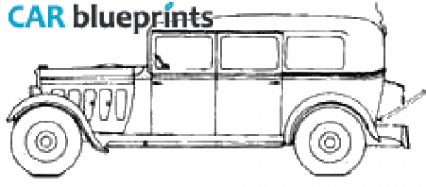 1933 Peugeot 301L Commerciale N4C Limousine blueprint