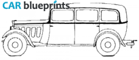 1933 Peugeot 301L Commerciale N7C Limousine blueprint