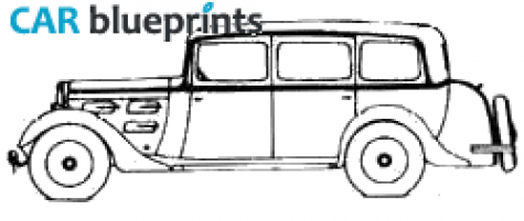 1933 Peugeot 301LR Familiale N8F Limousine blueprint