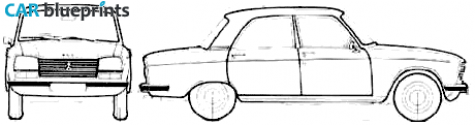 1970 Peugeot 304 Berline GL Sedan blueprint