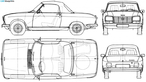 1970 Peugeot 304 Cabriolet blueprint