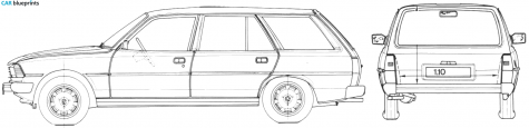 1977 Peugeot 305 Break Wagon blueprint