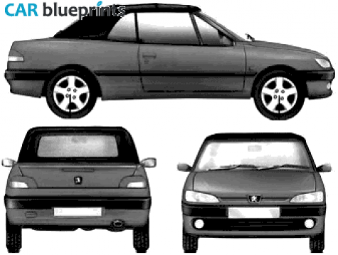 1993 Peugeot 306 Cabriolet blueprint