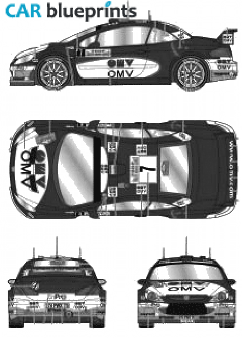 2006 Peugeot 307 WRC Coupe blueprint