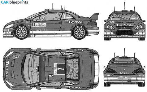 2007 Peugeot 307 WRC Monte Carlo Coupe blueprint