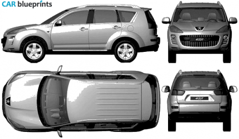 2008 Peugeot 407 Wagon blueprint