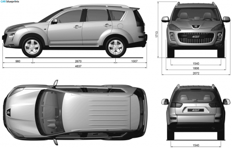 2004 Peugeot 407 Wagon blueprint