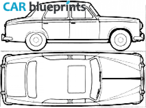 1960 Peugeot 403 Sedan blueprint