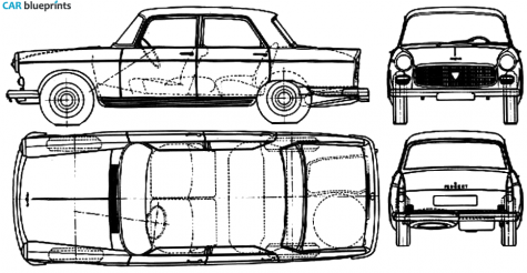 1939 Peugeot 404 Sedan blueprint