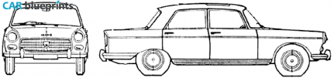 1969 Peugeot 404 Berline Sedan blueprint