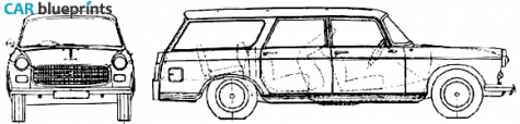 1969 Peugeot 404 Break Wagon blueprint