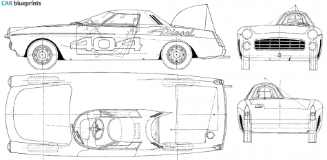 1963 Peugeot 404 Diesel Cabriolet blueprint