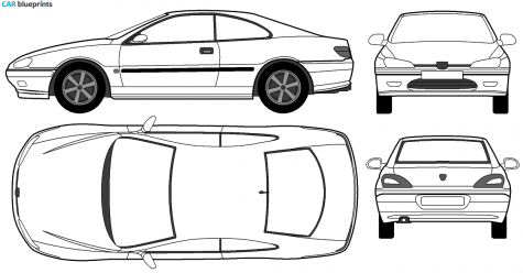 1997 Peugeot 406 Coupe blueprint