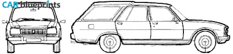 1977 Peugeot 504 Break GL Wagon blueprint