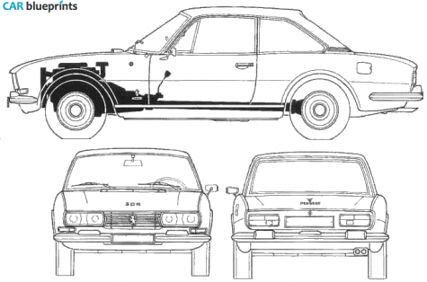 1970 Peugeot 504 Coupe blueprint