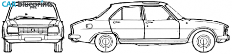 1977 Peugeot 504 Injection Sedan blueprint