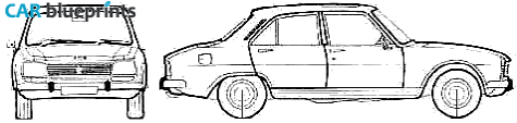 1988 Peugeot 504 Ti Sedan blueprint