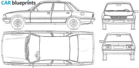 1979 Peugeot 505 Sedan blueprint