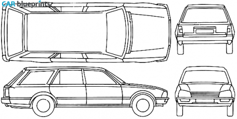 1985 Peugeot 505 Break Wagon blueprint