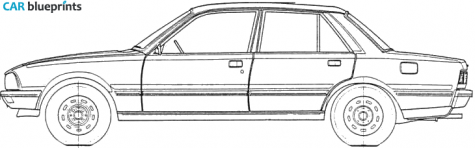 1979 Peugeot 505 SR Sedan blueprint