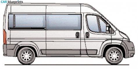 1999 Peugeot Boxer L2H2 Windowed Bus blueprint