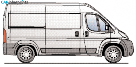 1999 Peugeot Boxer L2H2 Van blueprint