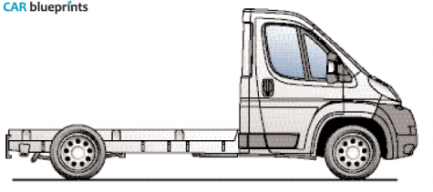 1999 Peugeot Boxer Single Cab Chassis Truck blueprint