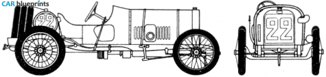 1913 Peugeot GP OW blueprint