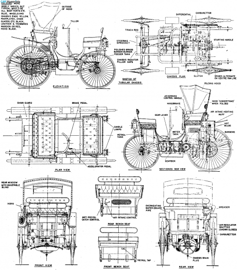 Peugeot Quadricycle OW blueprint