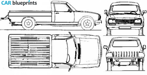 1985 Peugeot 504 Pick-up blueprint