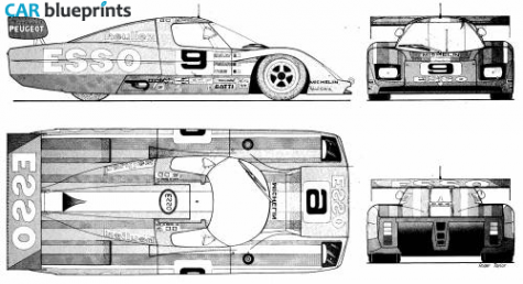 1982 Peugeot WM ZNS 4T Coupe blueprint