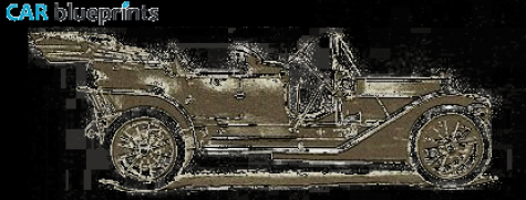 1911 Pierce-Arrow 6 cylinder touring car Cabriolet blueprint