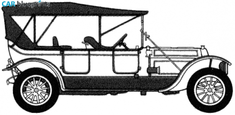 1913 Pierce-Arrow Model 66 Cabriolet blueprint