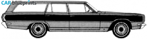 1969 Plymouth Belvedere Sport Satellite Station Wagon blueprint