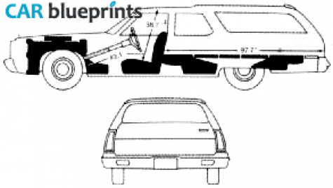 1967 Plymouth Gran Fury Sport Suburban Wagon blueprint