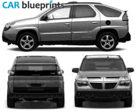 2005 Pontiac Aztek SUV blueprint