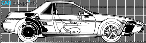 1983 Pontiac Fiero SE Coupe blueprint