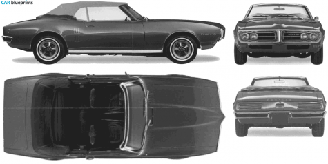 1968 Pontiac Firebird Cabriolet blueprint