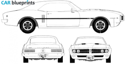 1968 Pontiac Firebird 400 Coupe blueprint