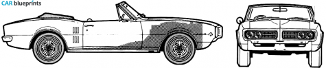 1968 Pontiac Firebird Convertible Cabriolet blueprint