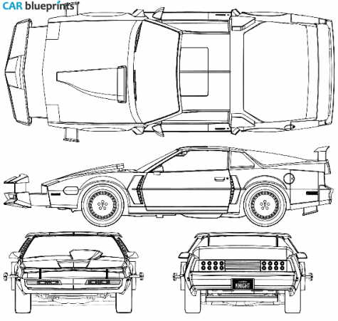 Pontiac Firebird KITT Knight 2000 Coupe blueprint