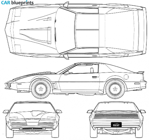 1982 Pontiac Firebird Knight Rider KITT Coupe blueprint