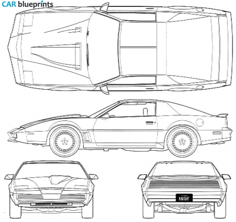 1982 Pontiac Firebird Knight Rider KITT Coupe blueprint